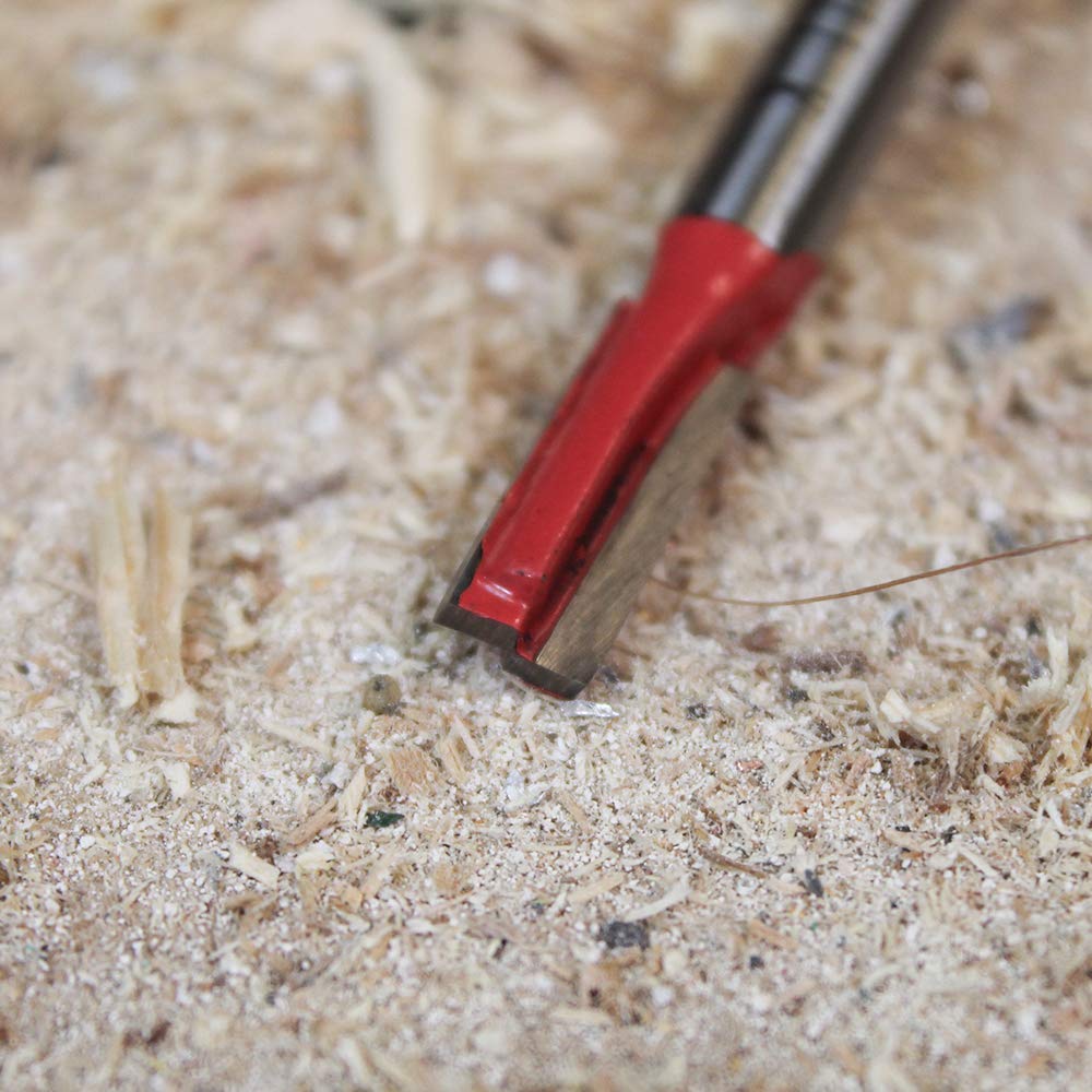 Faithfull FAIRB26 Oberfräsen-Bit, TC, zweischneidig, 1/4 Zoll, 12 mm, Rot/Silber
