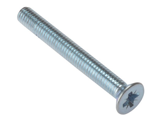 ForgeFix Machine Screws Countersunk | M6 x 30mm | Zinc Plated | Bag 25