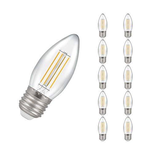 Crompton Lamps 7154 LED Dimmable Filament Candle Clear 5W E27 ES 2700K - Warm White