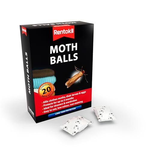 Rentokil RKLPSM97 Moth Balls (Pack of 20), Clear, 10.3x14.5x4.3 cm