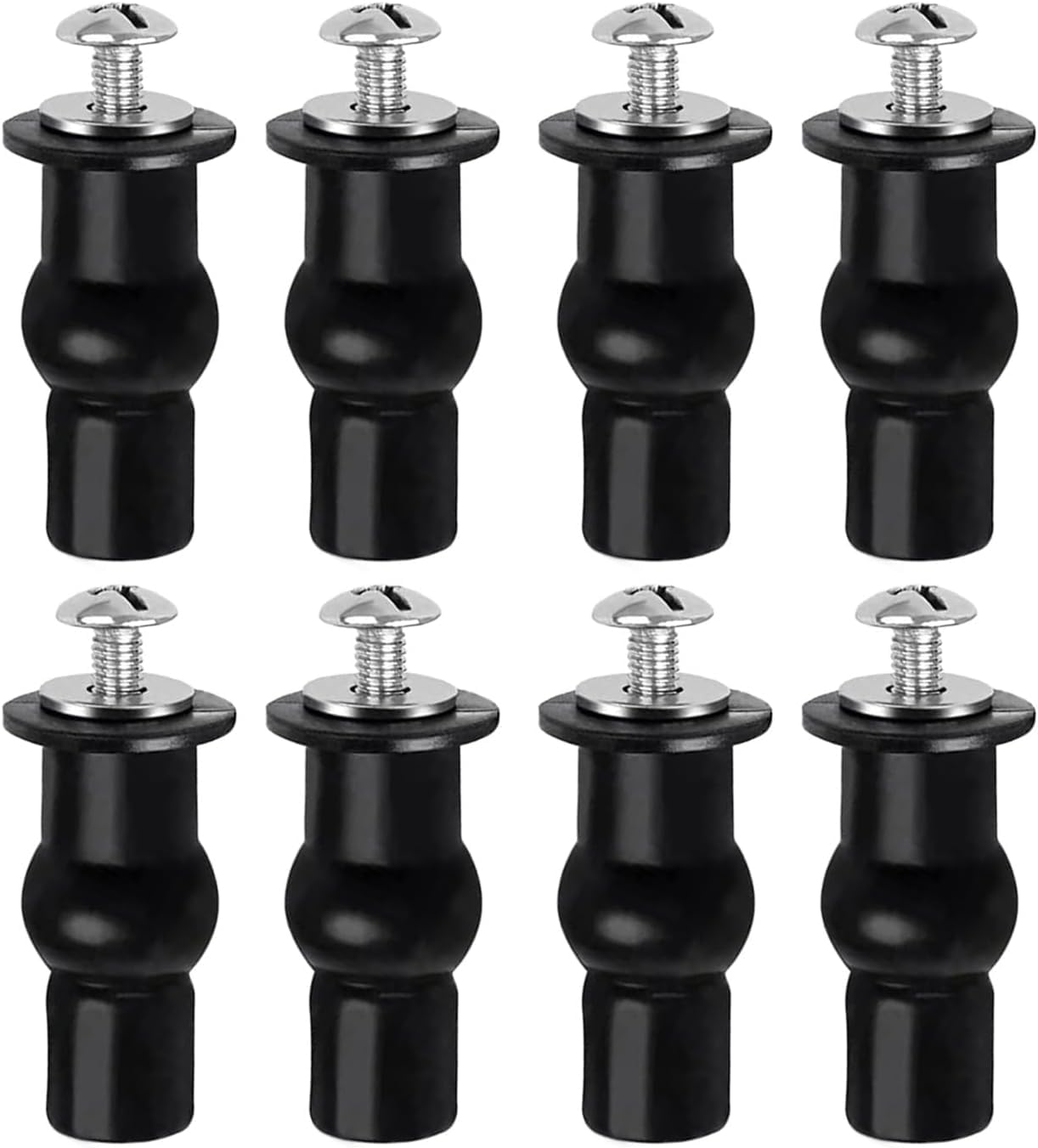 Handyfix 8Pcs Toilet Seat Fittings,Toilet Seat Fixings,Heavy Duty Toilet Seat Fastener Bolt Kit,Expanding Rubber Top Nuts Screw Fixings,Suitable for Most UK Standard Size Toilet Covers.