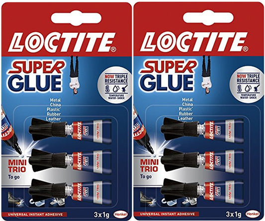 Loctite 1623820 SuperGlue Mini Trio, 1 g - Pack of 3 (2)