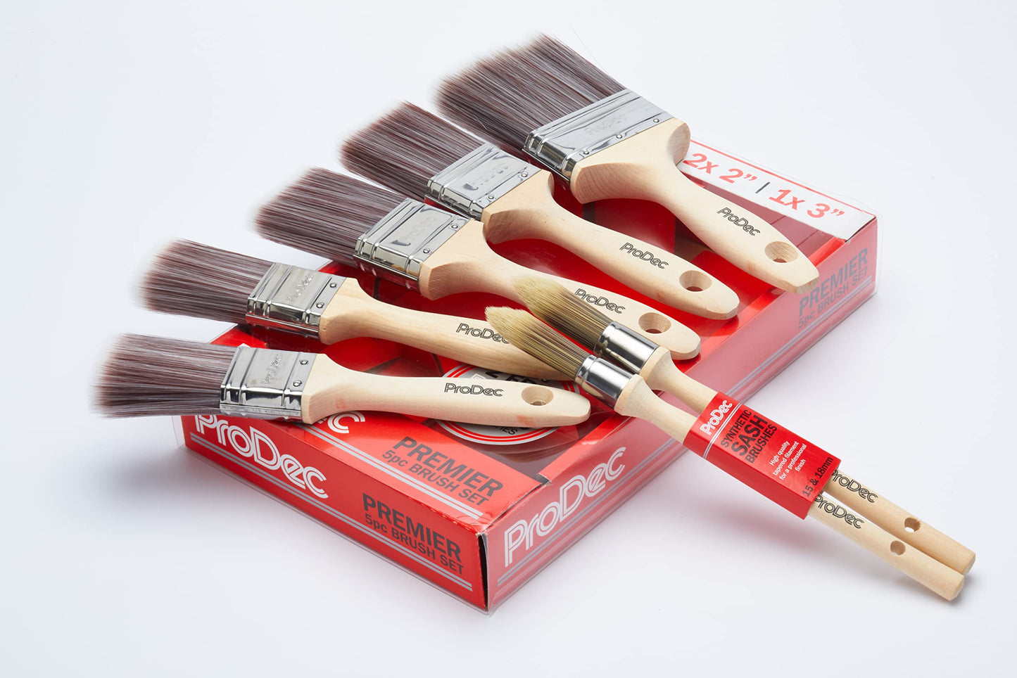 ProDec Premier Trade Professional Synthetic Paint Brush for a Smooth Finish Painting with Emulsion, Gloss and Satin Paints on Walls, Ceilings, Wood and Metal