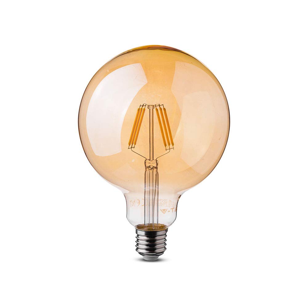 V-TAC 6W A++ G125 Amber Filament LED Light Bulb for Samsung E27 2200K