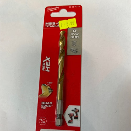 Milwaukee impact Metal drill bit 7.0mm