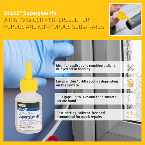 Everbuild Stick 2 Industrial Grade High Viscosity Superglue