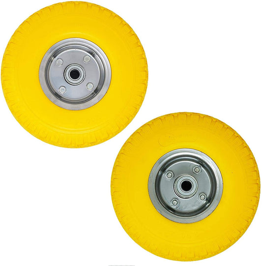 Handyfix® 2 X 10 Puncture Burst Proof Solid Rubber Sack Truck Trolley Wheels Spare Tyres