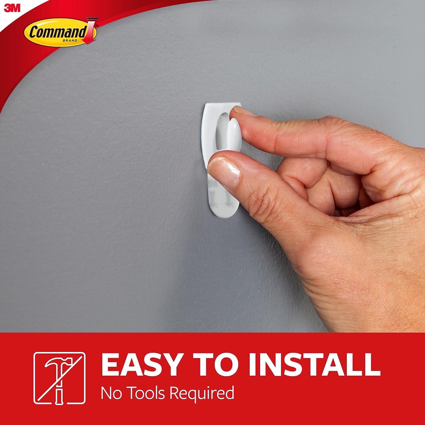 Command Mini Clear Hooks with Clear Strips for Hanging