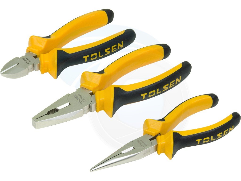 Tolsen 3pce Plier Set Heavy Duty