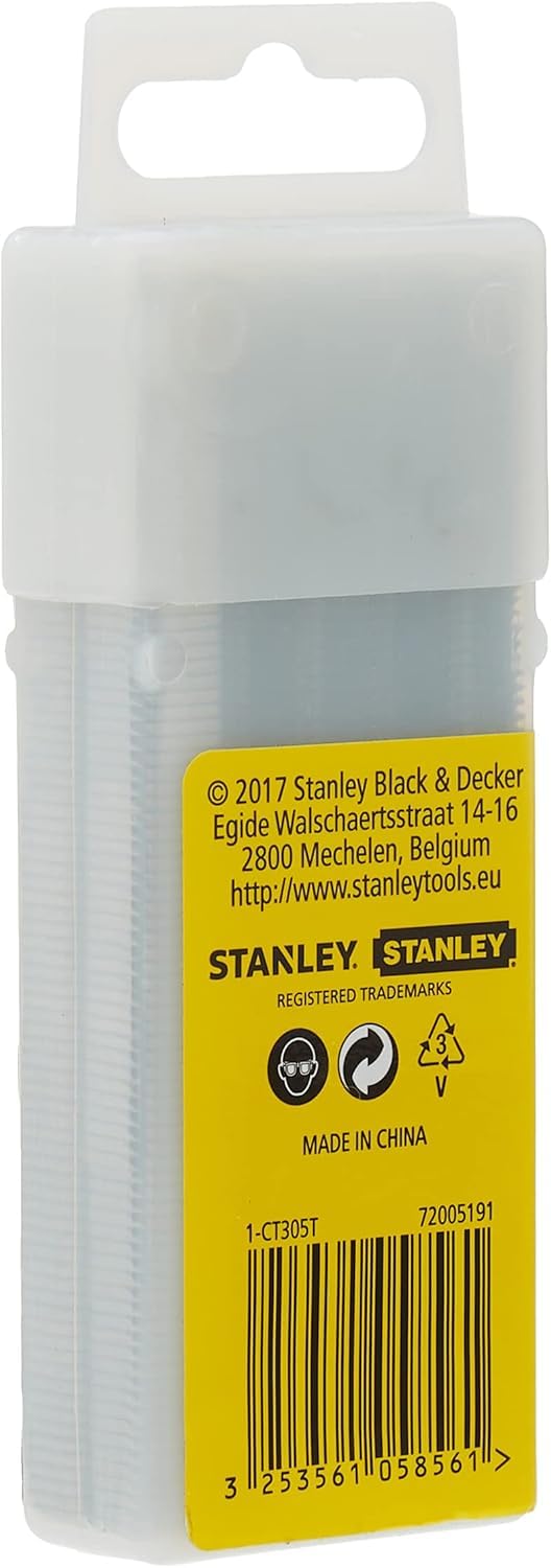 Stanley 8mm Flat Narrow Crown Staples (1000 Pieces)