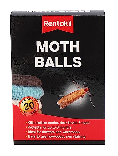Rentokil RKLPSM97 Moth Balls (Pack of 20), Clear, 10.3x14.5x4.3 cm