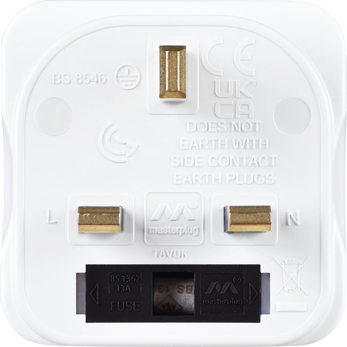 Masterplug Knob Master plug Tourist Travel Mains Adapter β Grays Inn Hardware