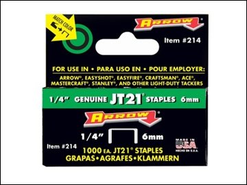 Arrow JT21 T27 Staples 10mm (3/8in) Box 5000 ARRJT2138