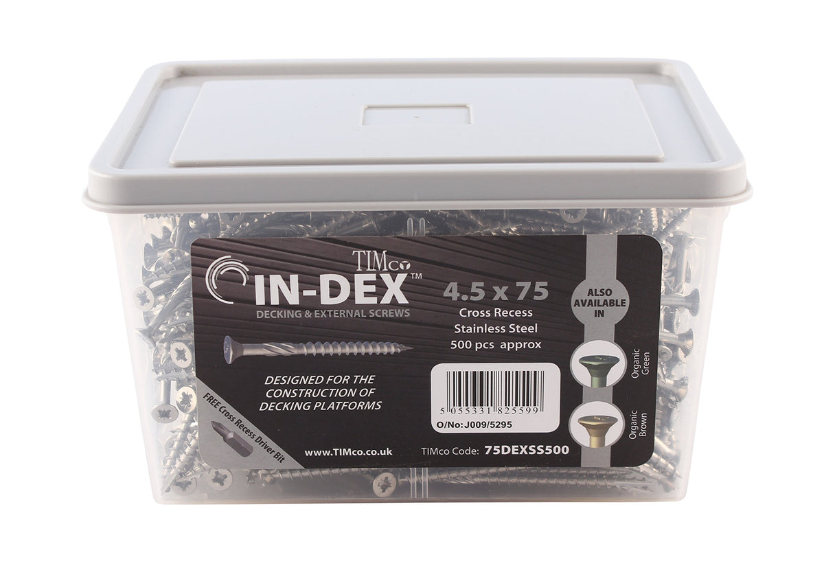 TIMco Index PZ2 Decking Screw - Silver (Box of 250)