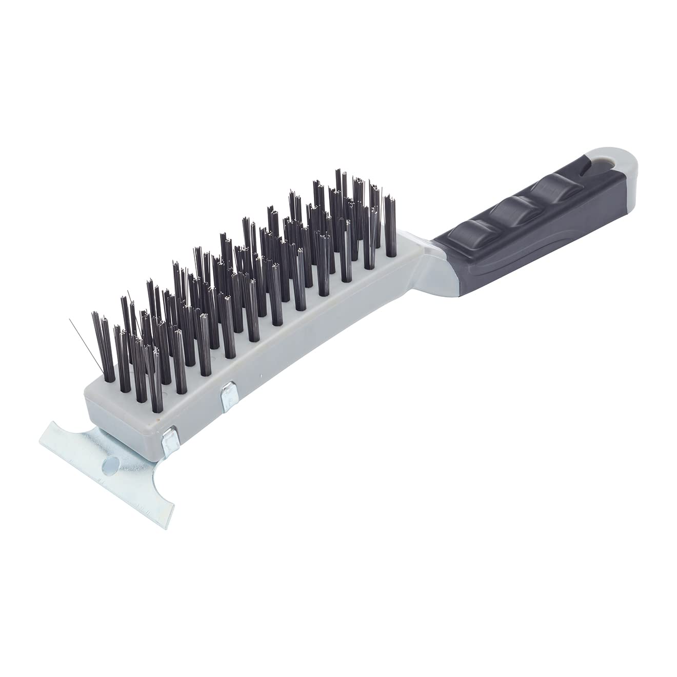 ProDec Soft Grip Wire Brush, 4 High Density Rows of Steel Wire for Heavy Duty Cleaning