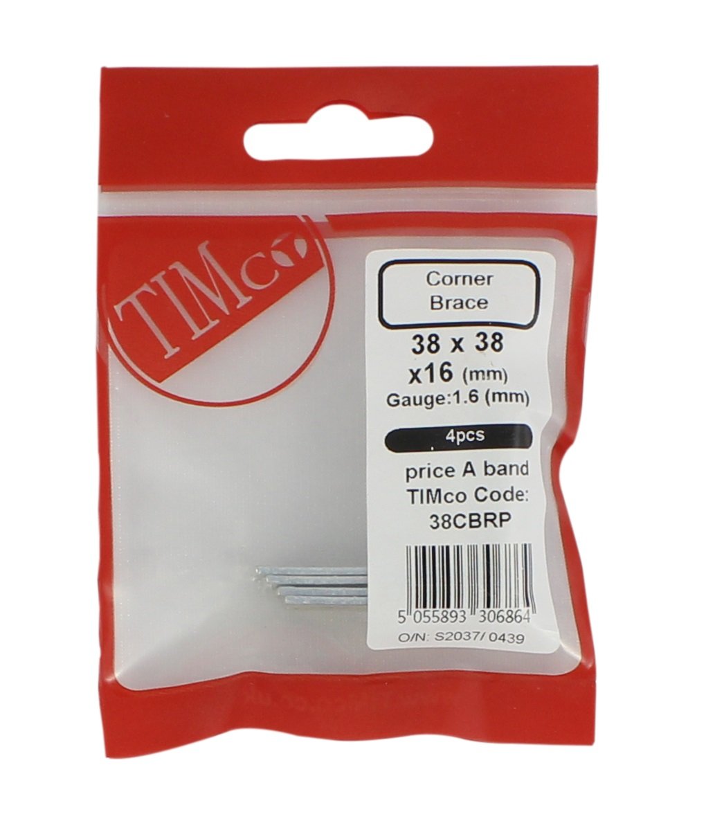 TIMco 38CBRP 38 m Corner Brace Pack (4-Piece) (Box of 4)