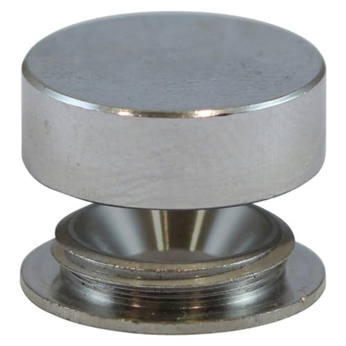 TIMCO Threaded Screw Caps Solid Brass Satin Chrome - 18mm