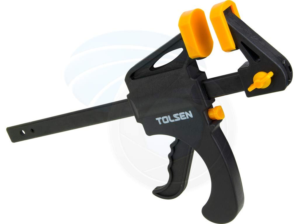 Tolsen Quick Release Ratchet Clamp - Heavy Duty Woodworking Quick Grip F Clamps