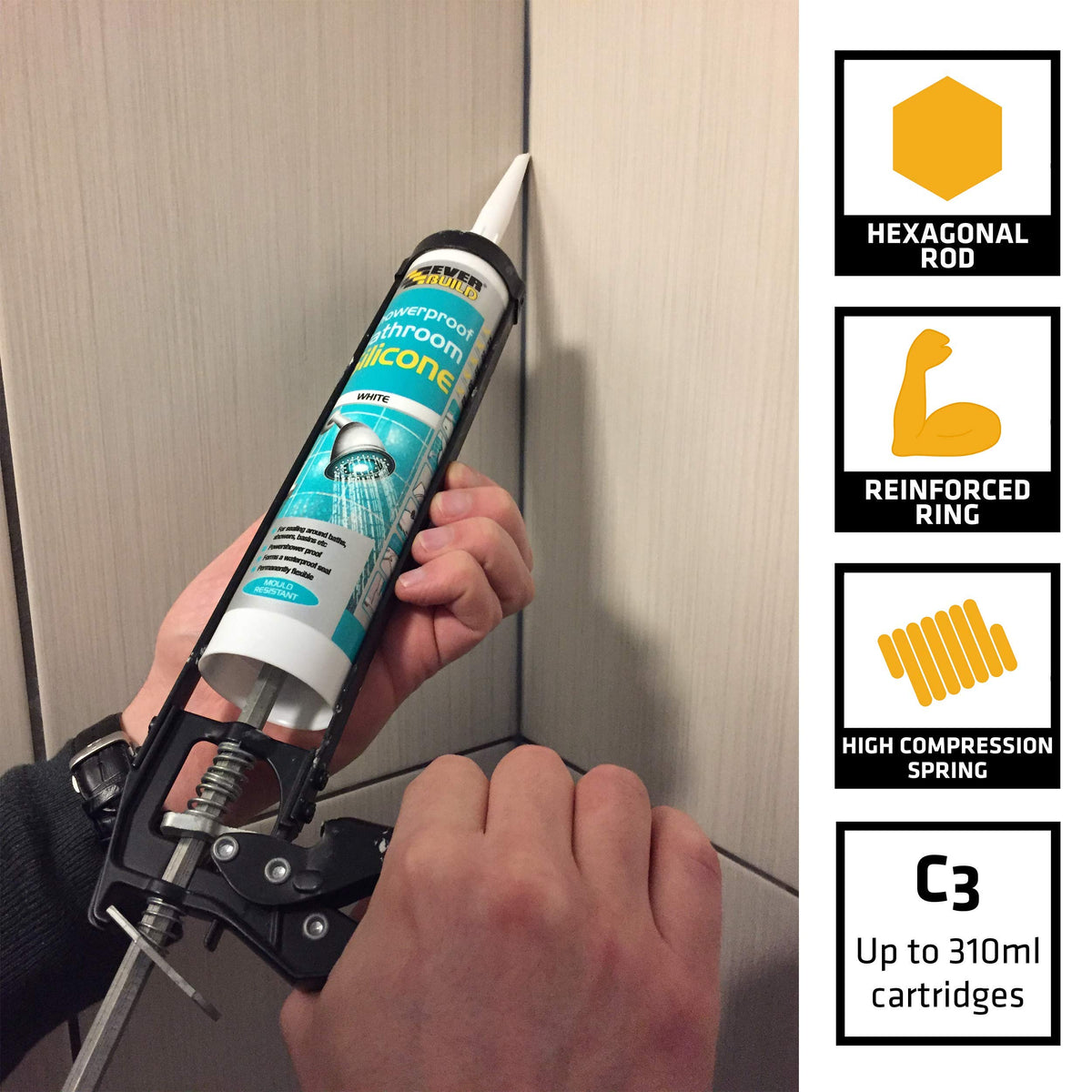 Everbuild Professional Caulk, Sealant, Adhesive Application Gun