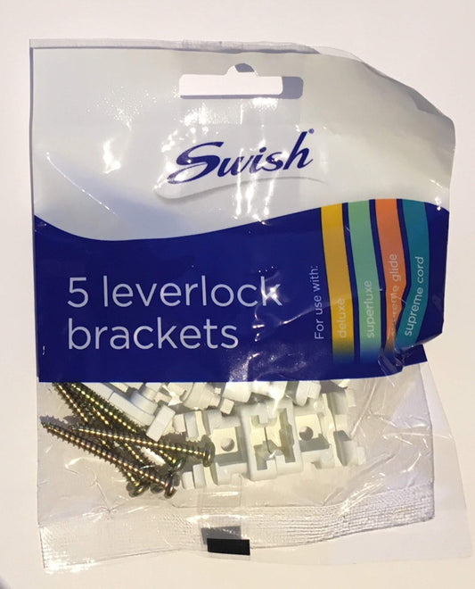 Swish Deluxe Curtain Track White Brackets (Pk 5)