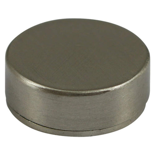 TIMCO Threaded Screw Caps Solid Brass Satin Nickel - 12mm
