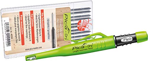 Pica Marker Dry Longlife Automatic Pen 3030 + 10 Units Graphite Refill 4050, Hardness H