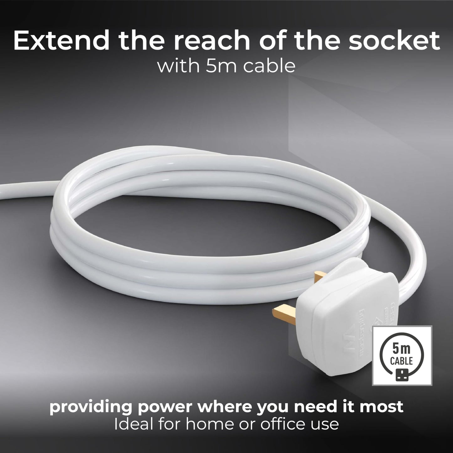 Masterplug Socket Extension Lead