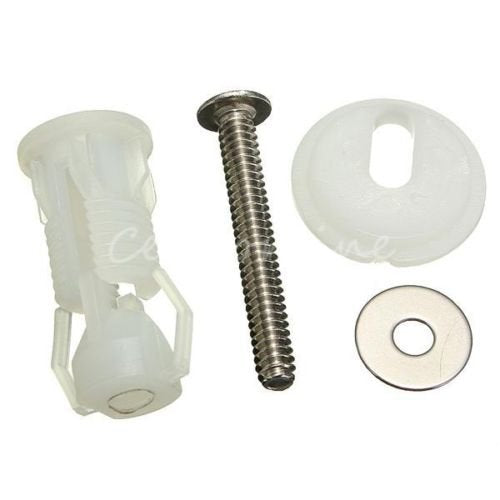 Generic 2x Toilet Seat Expanding Nylon Well Nuts Top Fixing Wellnuts Easy Installation <1&2632*1>