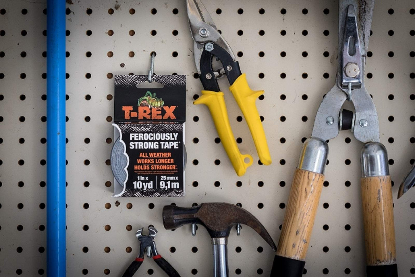 T-Rex Tape Ferociously Strong Waterproof Graphite Grey Tape, 25mm x 9.14m, A High Strength Duct or Gaffer Cloth Adhesive Repair Tape, from The Makers of The Original Duck Tape