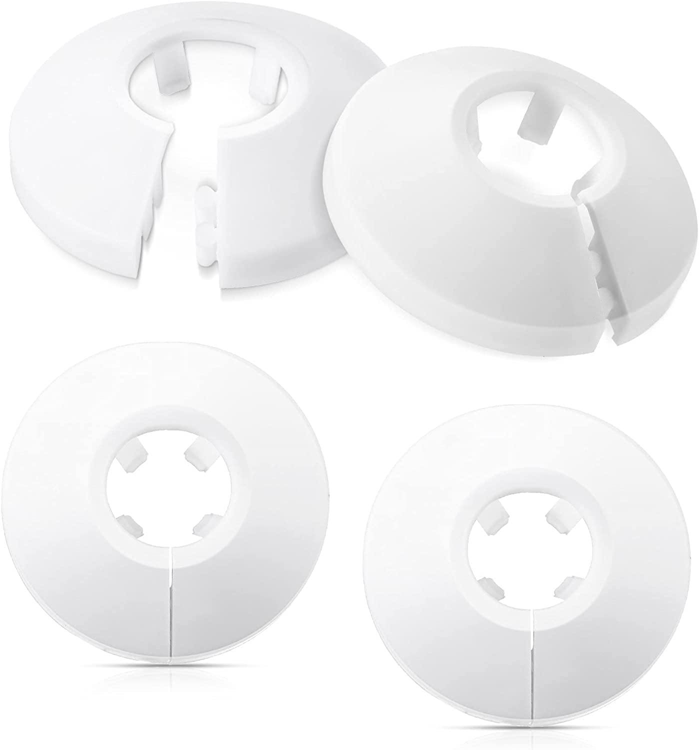 Handy fix White 15mm Radiator Pipe Collars Cover -Pack of 4