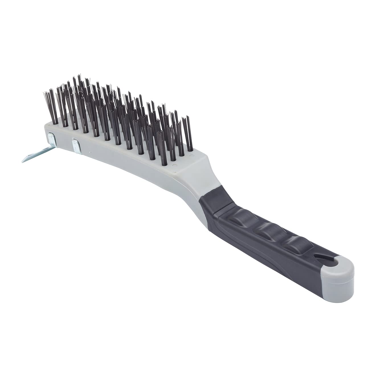 ProDec Soft Grip Wire Brush, 4 High Density Rows of Steel Wire for Heavy Duty Cleaning