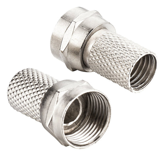 Ross SATFPLUG-RS Satellite F Connector - Pack of 2 Silver