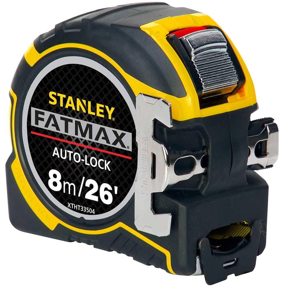 Stanley ZSTA-0-33-504 STA033504 FatMax Autolock Pocket Tape 8m/26ft (Width 32mm) Pro 8 m/26 ft, Multi-Colour