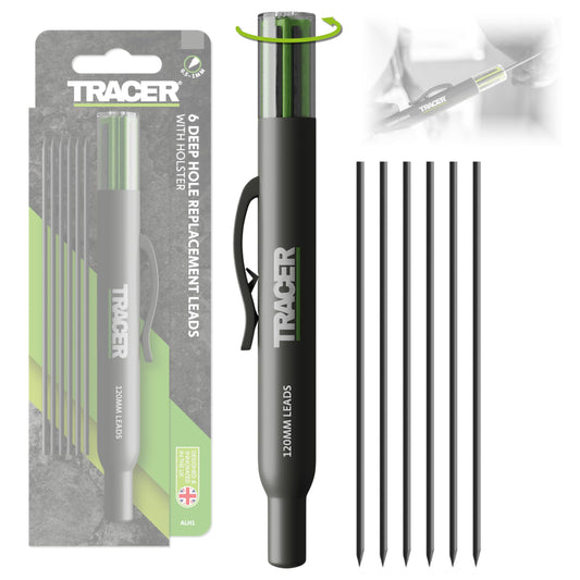 Tracer 6 x Replacement Lead Dispenser (including 6 x 2B Dark Graphite Replacement Leads)