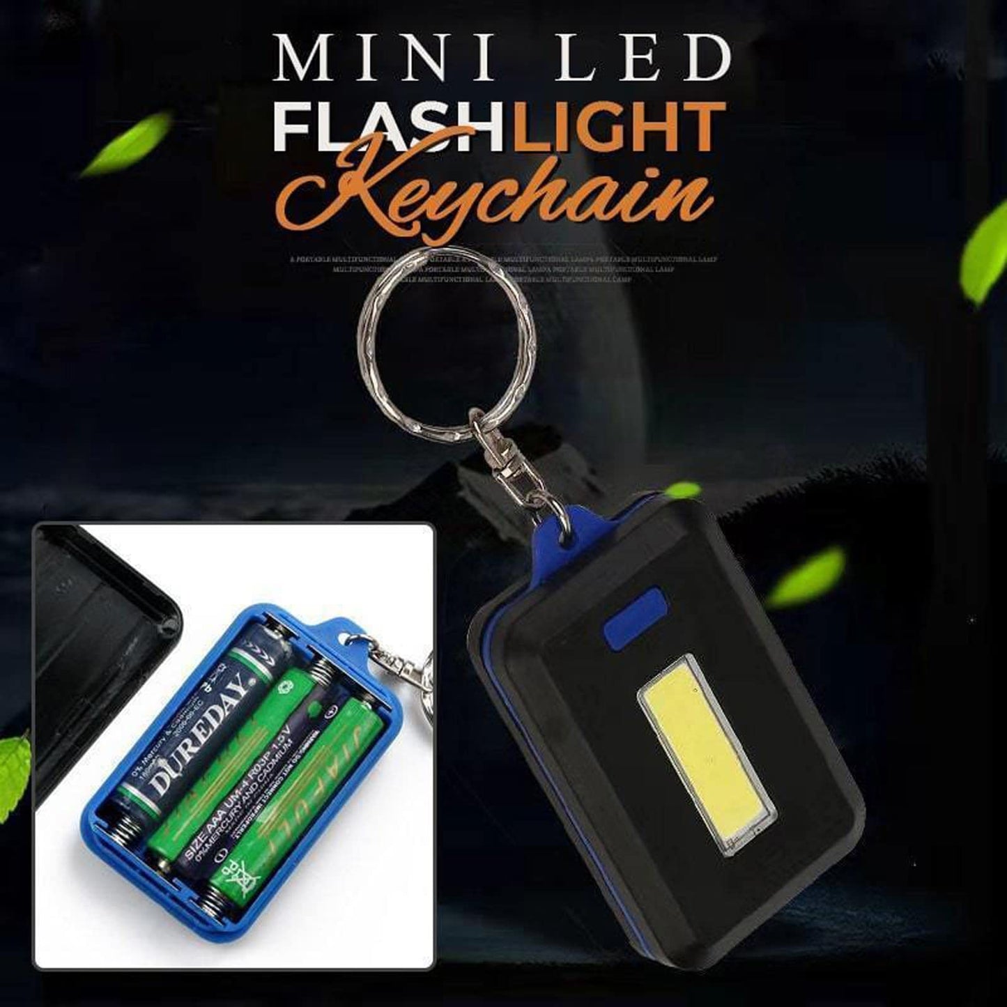 PanStro Portable Mini COB LED Keychain Flashlight Outdoor Camping Climbing Light Lamp Bag Pendant LED Keyrings Key Rings Torch Flashlight For Kids Women Girls (Red)