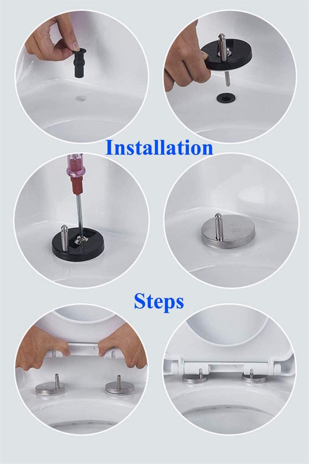 noband O50L Toilet seat Fittings, Black