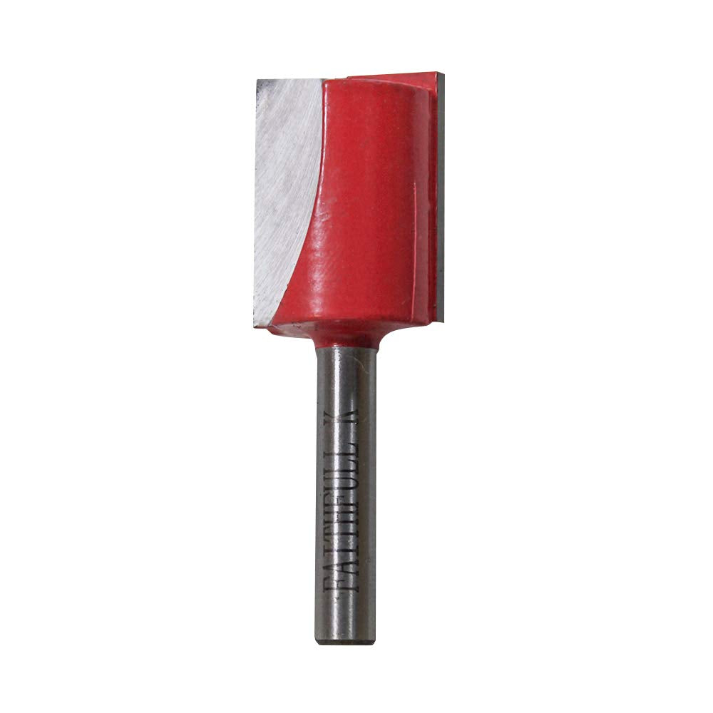 Faithfull FAIRB26 Oberfräsen-Bit, TC, zweischneidig, 1/4 Zoll, 12 mm, Rot/Silber