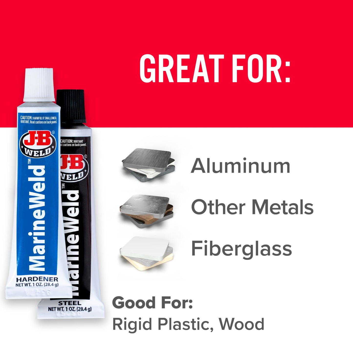 J-B Weld 8272UK MarineWeld Tubes 57g (2oz),Grey