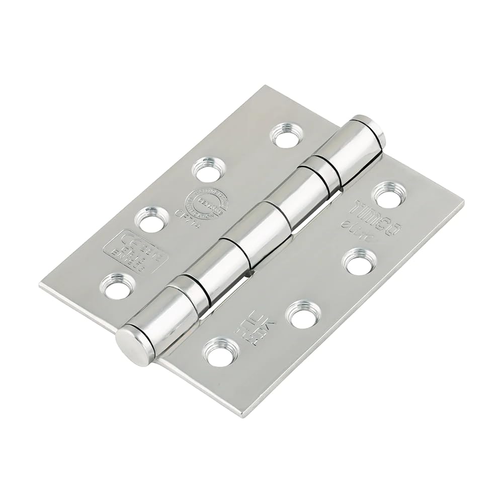 Timco Grade 13 Fire Door Hinges - Polished Stainless Steel 101 x 76 x 3