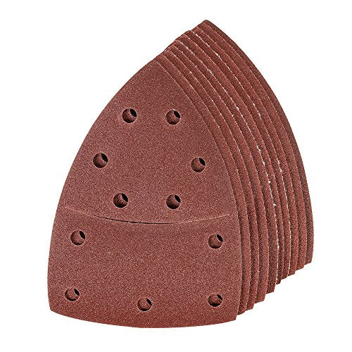 Silverline Tools 278723 Hook & Loop Multi-Sander Sheets 102 x 62mm, 93mm 10pk - Red
