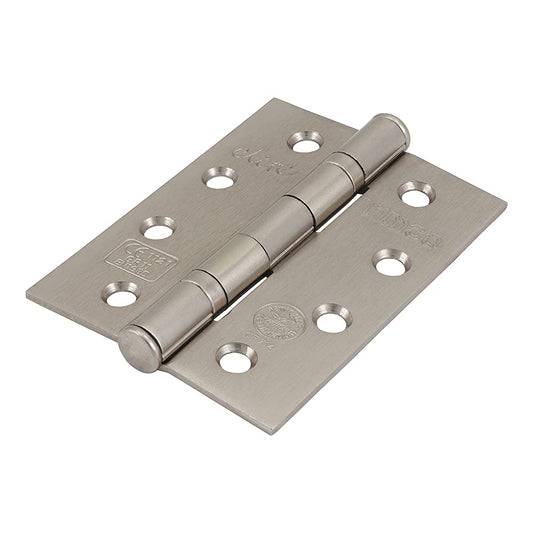 TIMCO Fire Door Hinge for Internal Residential Doors - Ball Bearing Hinge Satin Nickel - 102 x 76 x 2.7