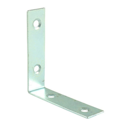 TIMCO Corner Brace - Zinc - 38 x 38 x 16mm - Box of 50 - Silver - for strenghtening Inside Corners