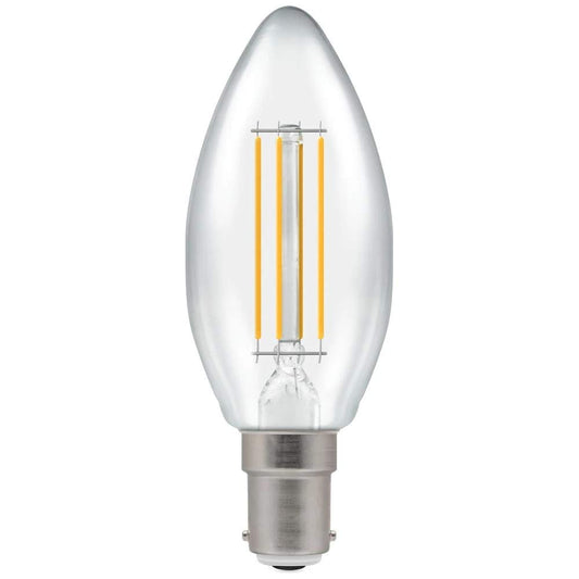 Crompton Lamps 7147 5W B15 SBC LED Dimmable Filament Candle 2700K - Warm White