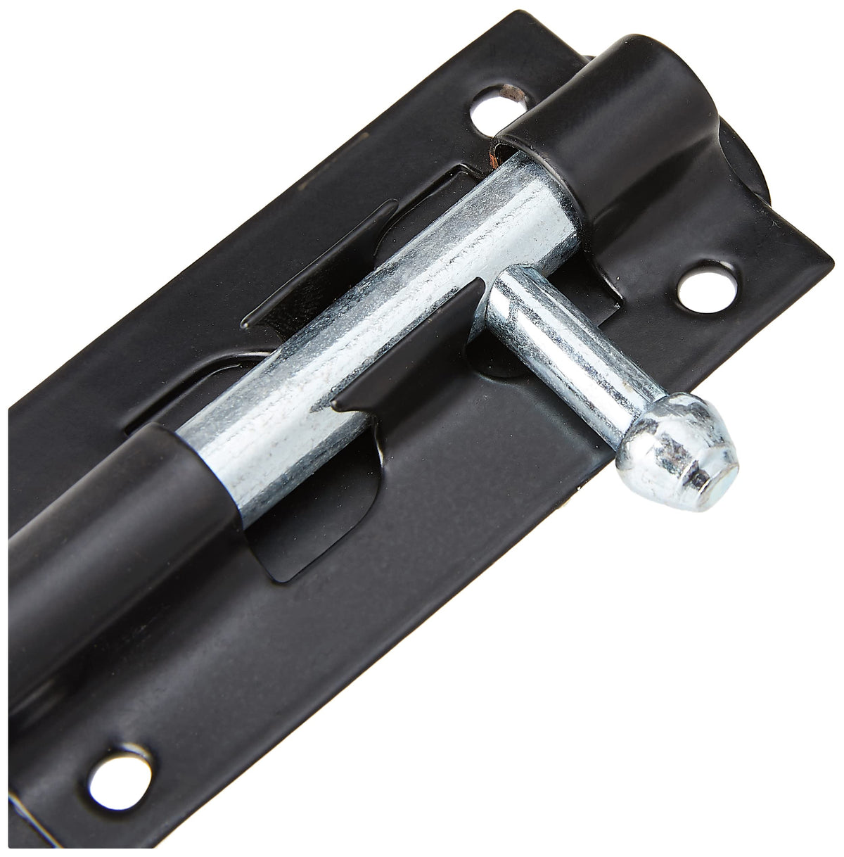 TIMCO Straight Tower Bolt - Black - 3" - Great for securing Flush Fitting Gates and shed Doors in a Closed Position, Adding Increased Security - One Bolt in a Pack and fixings Included.