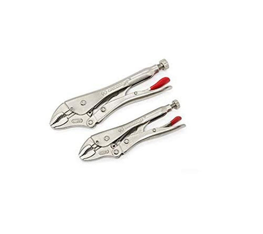 Crescent Curved Jaw Locking Pliers Set with Wire Cutters