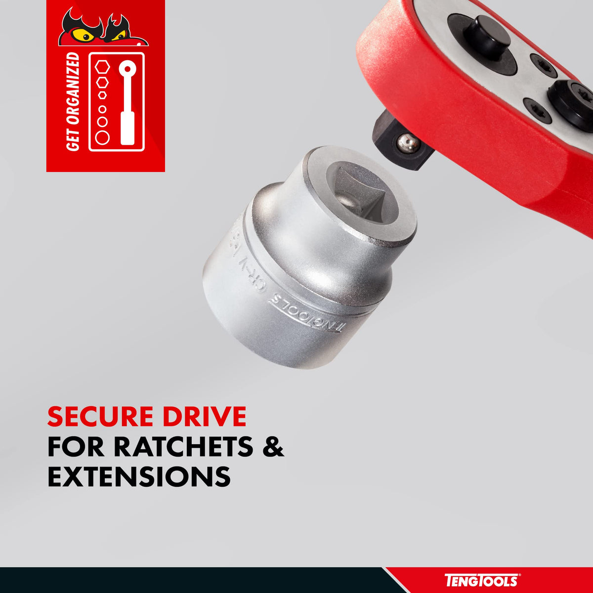 Teng M120508-C Regular Bi Hexagon Socket 8mm 1/2in Square Drive