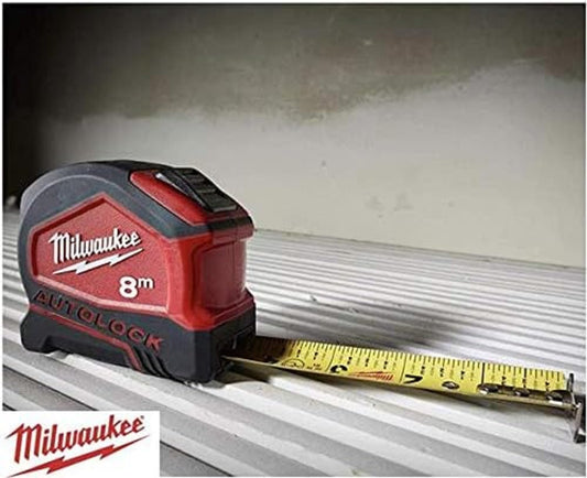 Milwaukee Autolock Tape Measure 8m/26ft (Width 25mm)