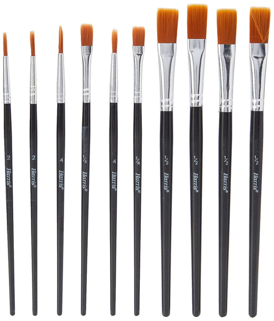 SGOOD 10PACK Flat Artist Brushes