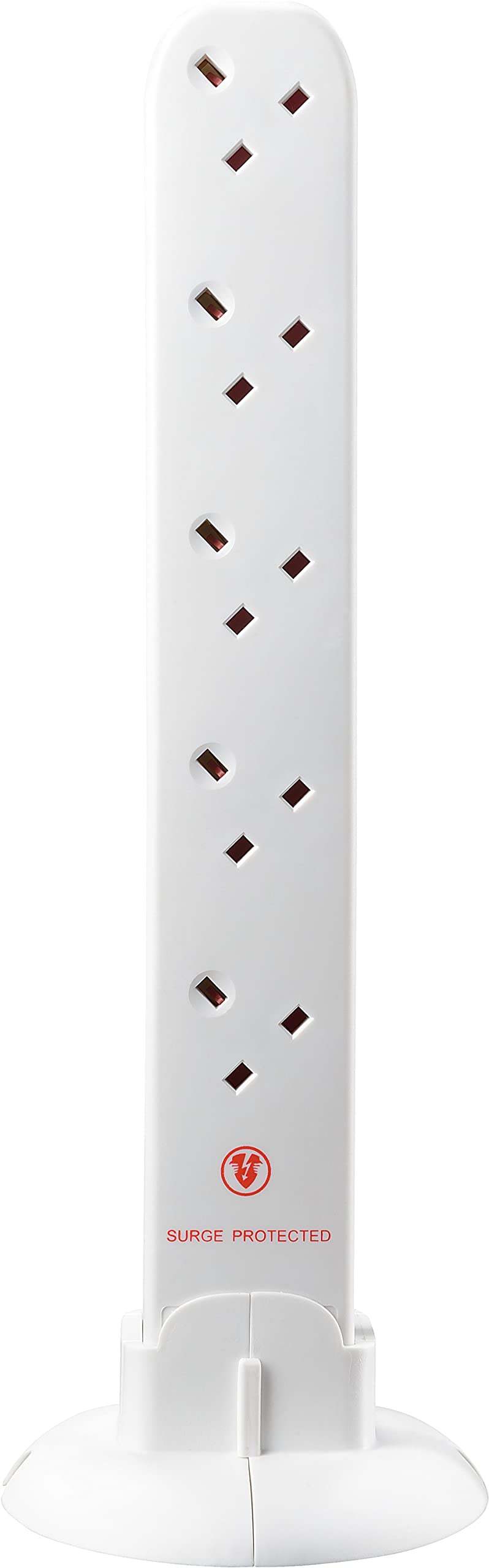 Masterplug Srgtow10110 10-Gang Power Tower Surge Protected Socket with 1 m Extension Lead in White