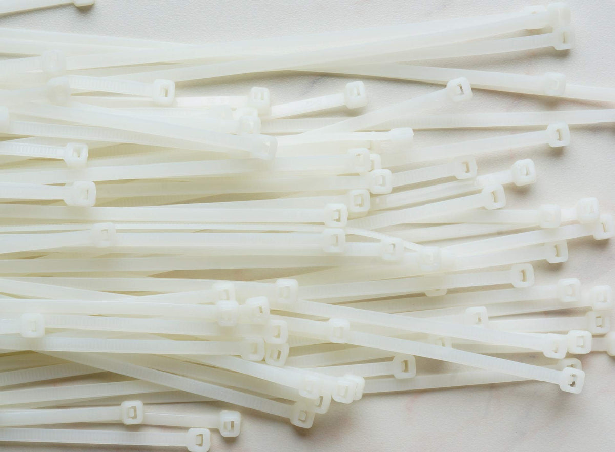 Faithfull CT300W Cable Ties White 300 x 3.6mm (100 Pieces)